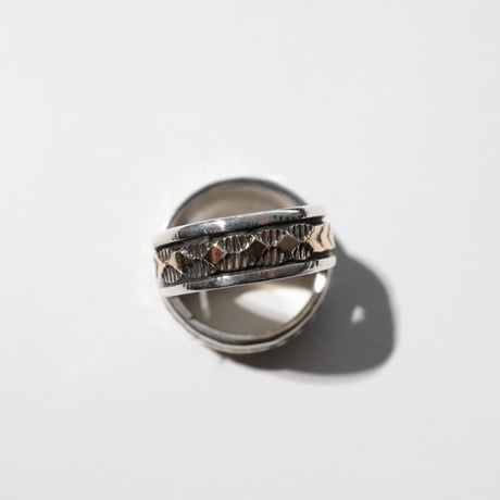 UNISEX / ナバホ族 Bruce Morgan / 1/4'' 14K 4ダイヤ+アロー リング
