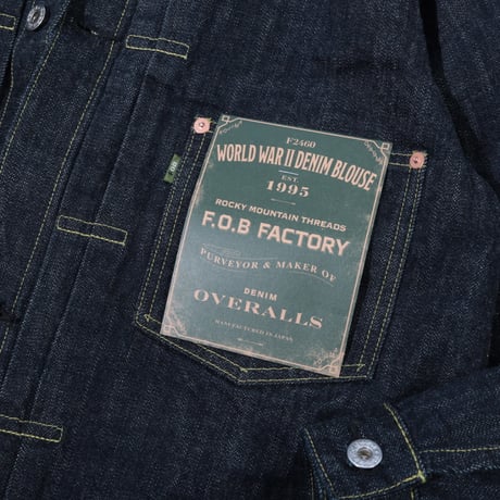 UNISEX / FOB FACTORY / WW II DENIM BLOUSE / F2460