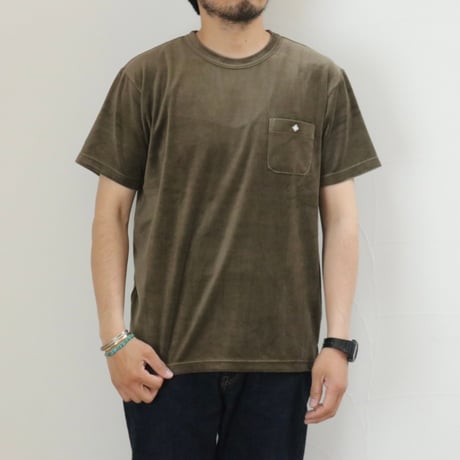 UNISEX / modem design × LINKS / VELOURS S/S POCKET TEE / M-1710356B