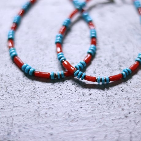 UNISEX / Coral&Turquoise ブレスレット