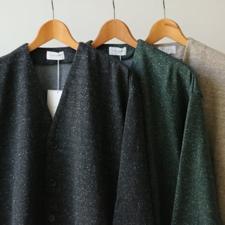 UNISEX / SPINNER BAIT /  リブカーディガン ネップ接結ニット / 212N