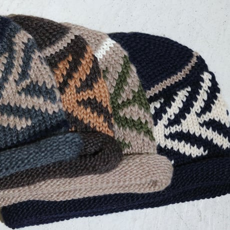UNISEX / cableami / WOOL JACQUARD W/CAP / 033-25AW