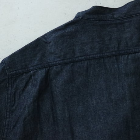 UNISEX / FOB FACTORY / DENIM BAND COLLAR SHIRT / F3470