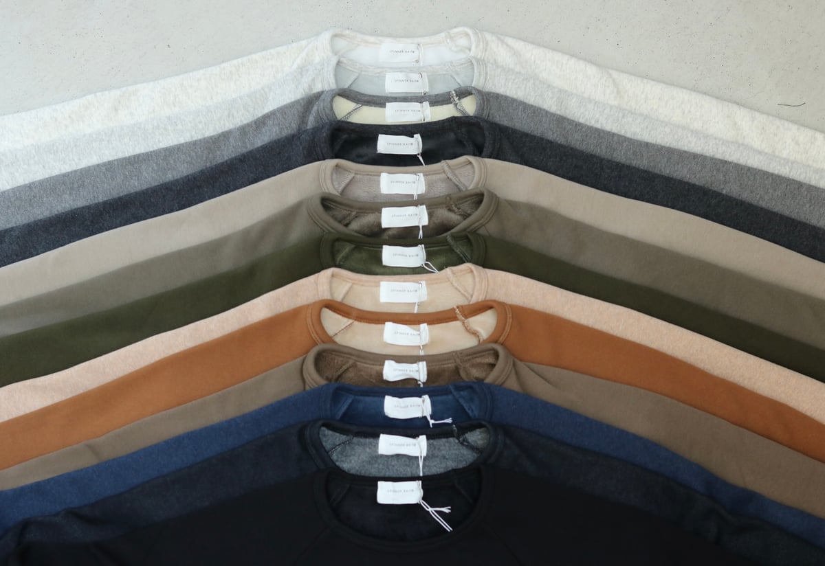 UNISEX / SPINNER BAIT / ラグランクルーネック ボンバーヒート / 10
