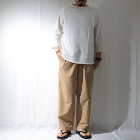 UNISEX / SPINNER BAIT / ラグランクルーネック 七分袖 ミニ裏毛 / 101MU