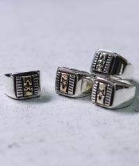 UNISEX / ナバホ族 Bruce Morgan / 1/4 14K チゼル プレーン バ