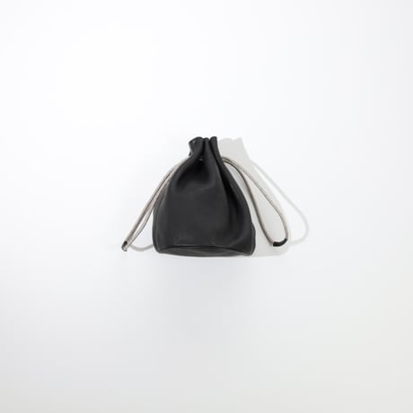 UNISEX / ''LINKS'' ORIGINAL / LEATHER×CRAFT ROPE DRAWSTRING BAG (中)