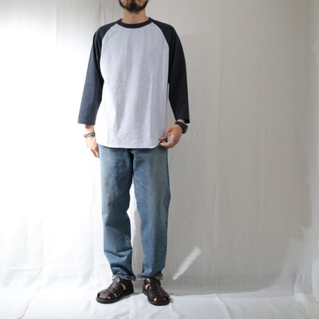 UNISEX / WALLA WALLA SPORT / 3/4 BASEBALL TEE ASH 2-TONE