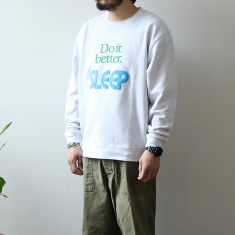 UNISEX / modem design / Messege Logo Sweat -Do it better SLEEP- / M-2310055