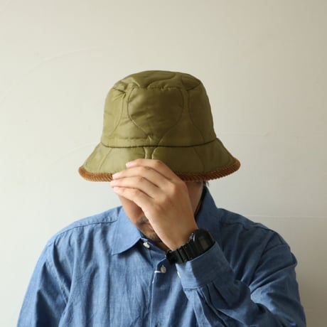UNISEX / cableami / MILITARY QUILT BUCKET HAT / 021-23AW