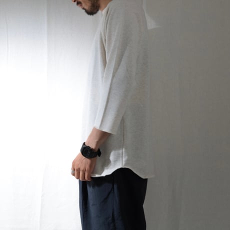 UNISEX / SPINNER BAIT / ラグランクルーネック 七分袖 ミニ裏毛 / 101MU