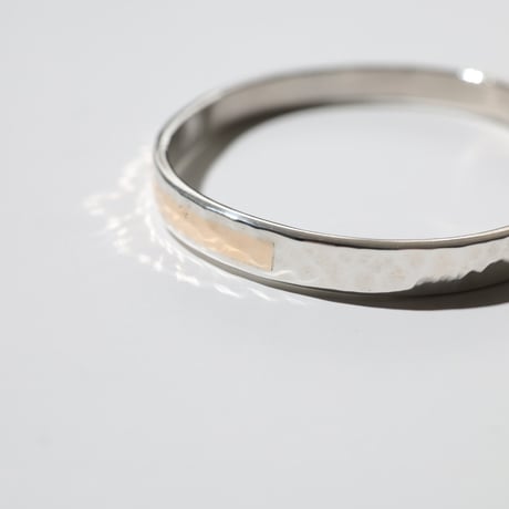 UNISEX / ナバホ族 Bruce Morgan / 1/4'' 14K Hammer Texture バングル