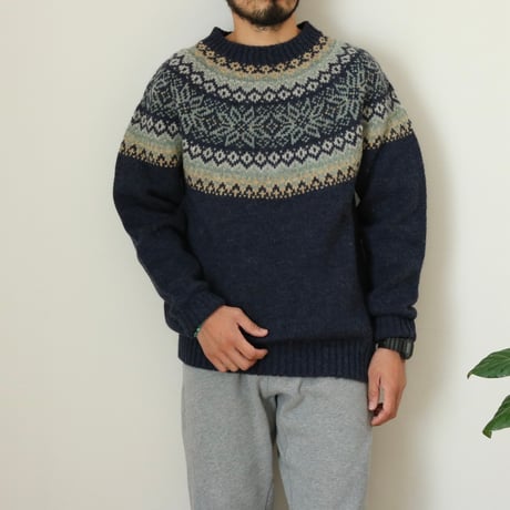 Mars Knitwear / BRITISH WOOL FAIRISLE SWEATER