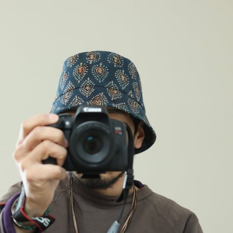 cableami / BLOCK PRINT BUCKET HAT / 006-25SS