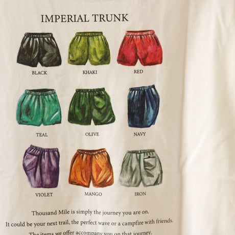 UNISEX / THOUSAND MILE  / H/S TEE IMPERIAL TRUNK by Lefty Art