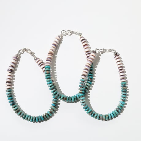 UNISEX / Turquoise × Shell ブレスレット