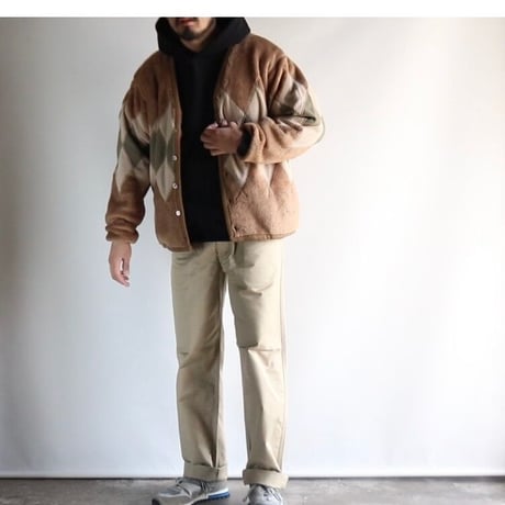 BURLAP OUTFITTER / ARGYLE FLEECE CARDIGAN