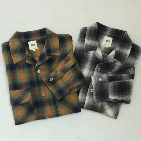FOB FACTORY / NEL OPEN COLLAR SHIRT / F3505