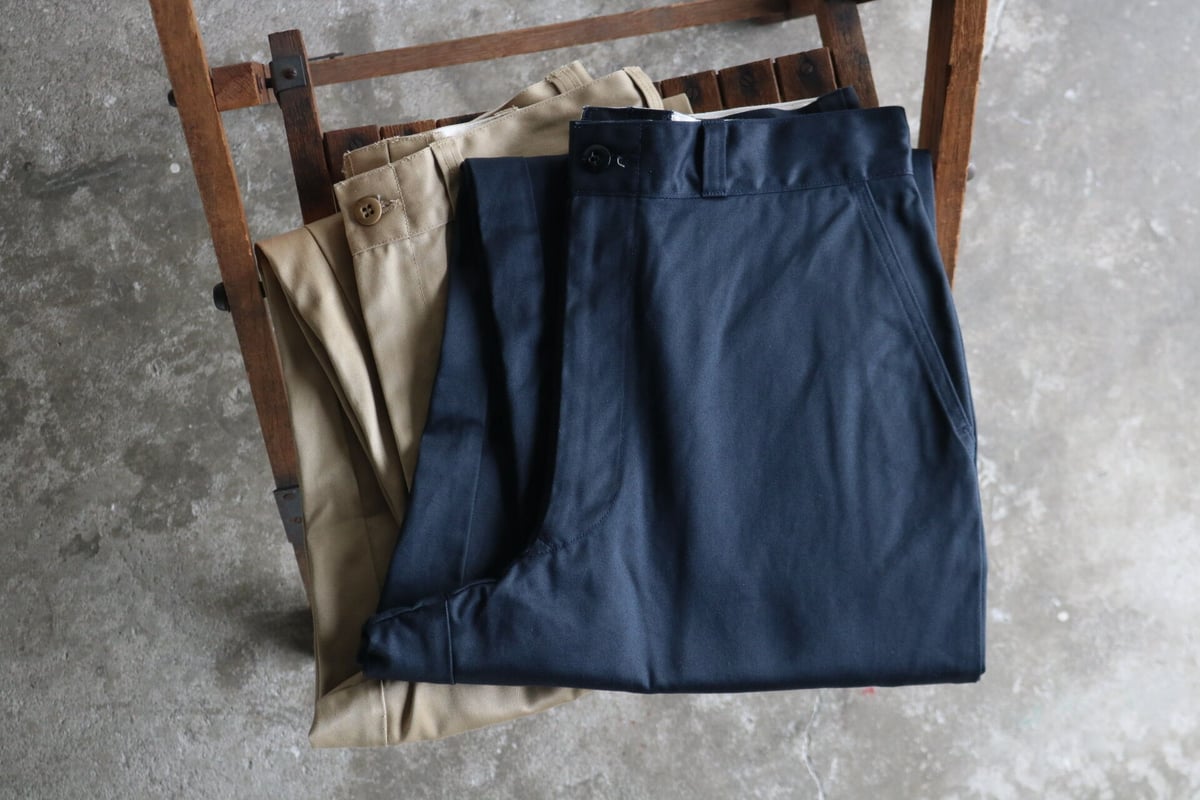 ARAN CHINO 4 チノパン ワイドパンツ ネイビー ARAN / CHINO-4
