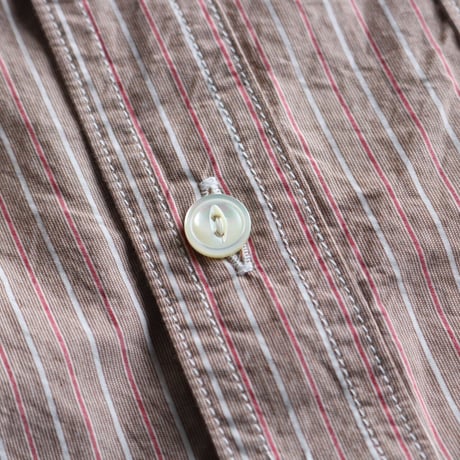 FOB FACTORY / STRIPE BAND COLLAR SHIRT / F3488