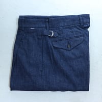 FRAIZZOLI / 1 PLEAT SEEMLESS SLACKS DENIM / FR251LD14011