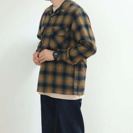 FOB FACTORY / NEL OPEN COLLAR SHIRT / F3505