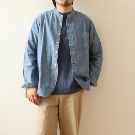 UNISEX / FOB FACTORY / BAND COLLAR SHIRT / F3428