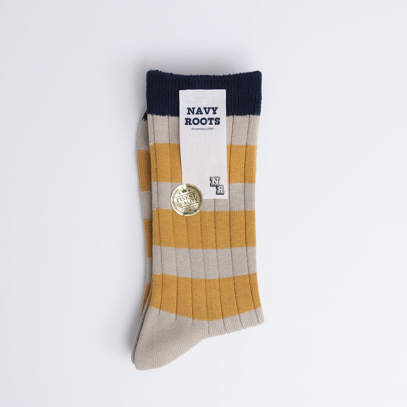 NAVY ROOTS / リブボーダーソックス / NR-SC23-02-4 | LINKS