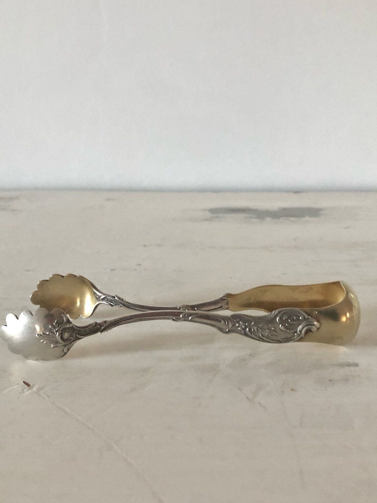 19世紀 france 獅子爪とシュガートング シルバープレート アンティーク 19世紀 france 獅子爪とシュガートング シルバープレート アンティーク