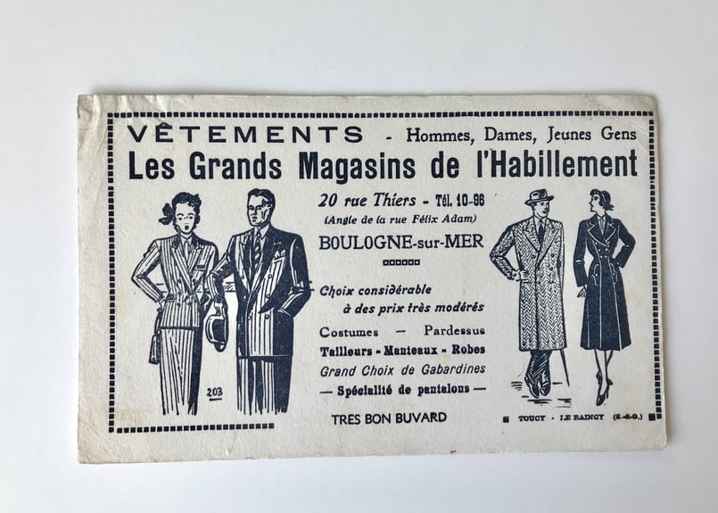 ○ヴィンテージ○ブロッター○吸い取り紙○広告| 衣服店 | Vintage Lover