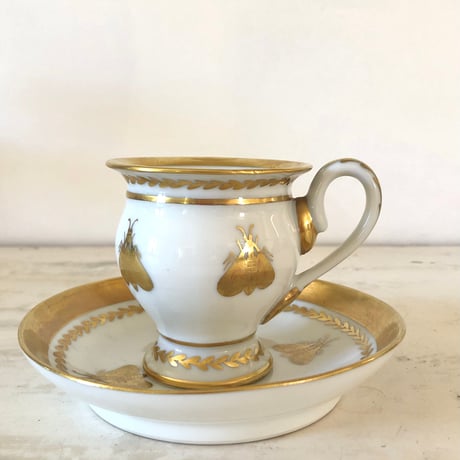 ●アンティーク●白磁器カップソーサー●パリ窯 ●はち②