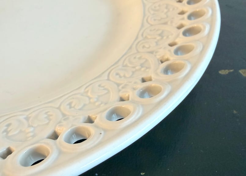 国内着払い発送】○アンティーク○パニエプレート21cm○クレイユエ