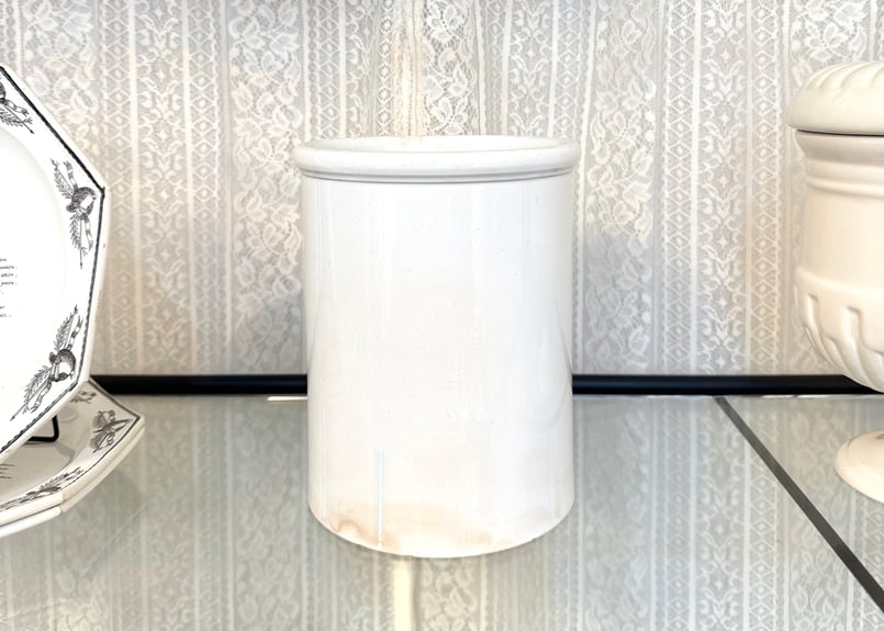 国内着払い発送】○アンティーク○コンフィチュールポット○ホワイト