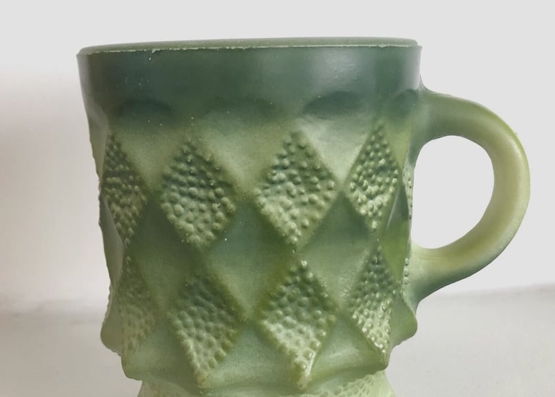 ビンテージ アンティーク マグカップ USA VINTAGE 60s 70s YELLOW＆BROWN TULIP MUG ヴィンテージ 脚