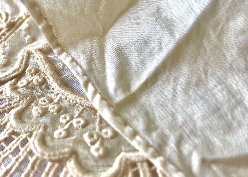 ○アンティーク○タイ○レース刺繍○クリームベージュ | Vintage ○アンティーク○タイ○レース刺繍○クリームベージュ | Vintage