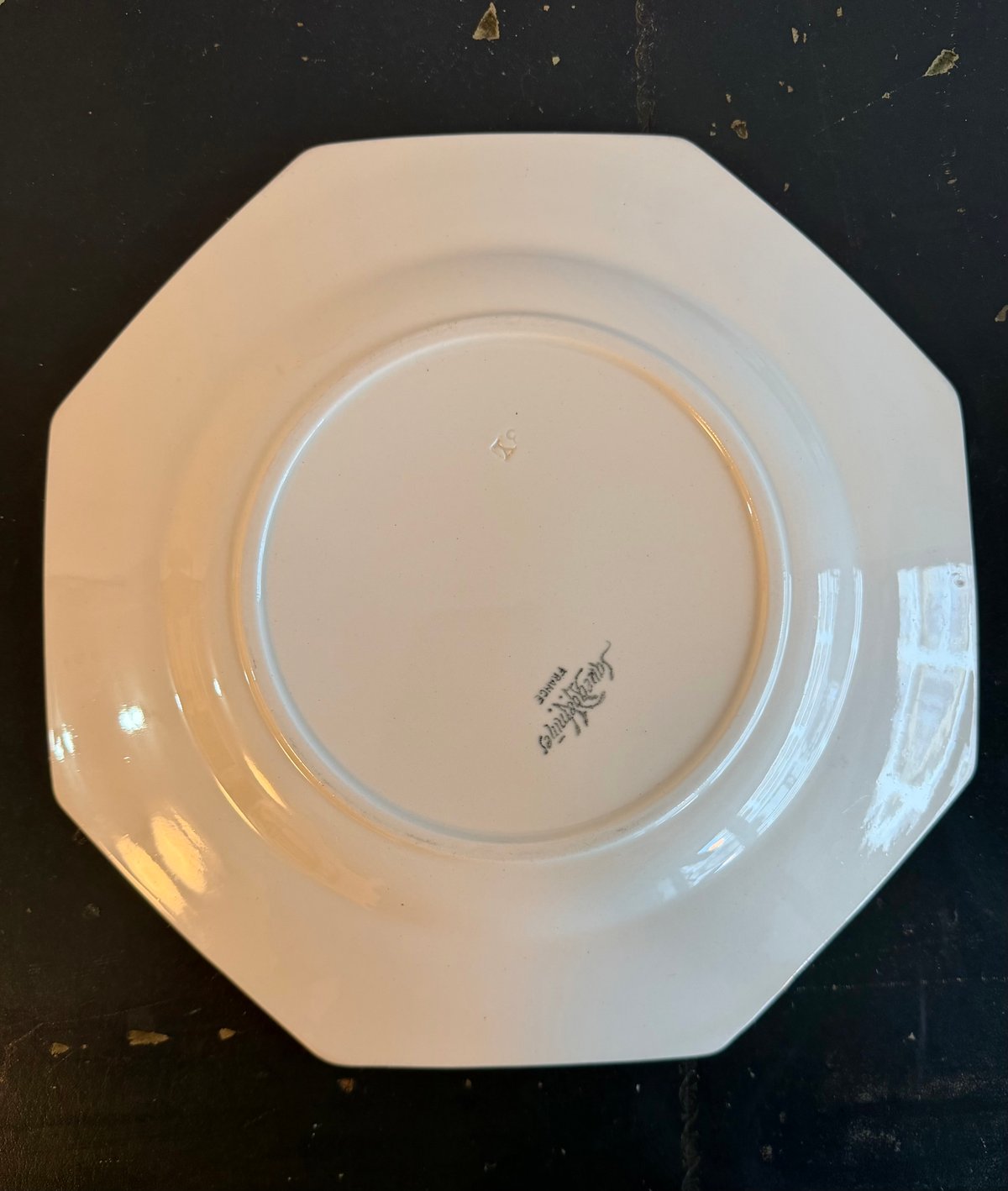 短期出品 サルグミンヌ オクトゴナル 深皿 フランスアンティーク 25-7 国内着払い発送】○アンティーク○中皿27cm○サルグミンヌ