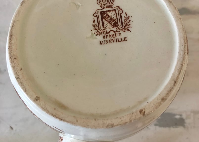 フランスアンティーク陶器リュネヴィルMesange茶ティーポット ○アンティーク○ティーポット○リュネヴィル○ | Vintage Lover