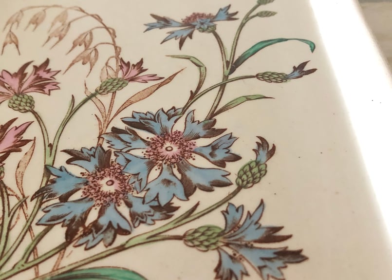 ○アンティーク○レクタングルプレート○リュネヴィル○ポリクローム