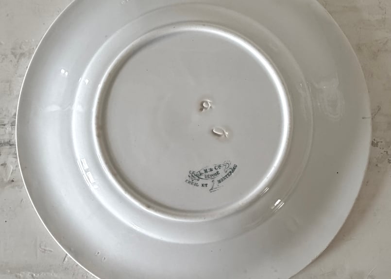○アンティーク○デザート皿20cm○クレイユエモントロー ○ロカイユ