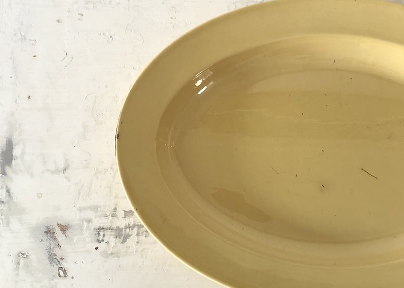 ○アンティーク○オーバルプレート○アプト○黄色 | Vintage Lover