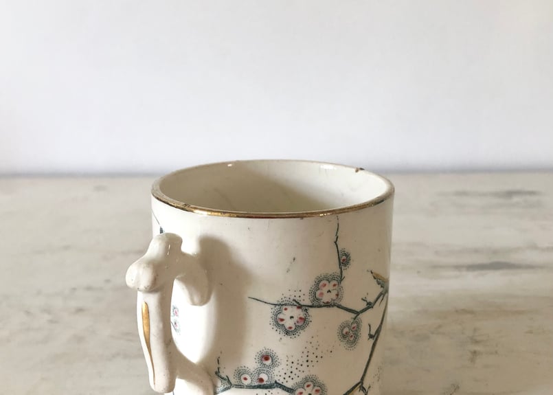 ○アンティーク○クレイユエモントロー◉ カフェカップ＆ソーサ○梅②