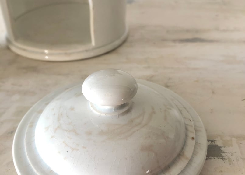 ○アンティーク○カップティザニエール○白○クレイユエモントロー