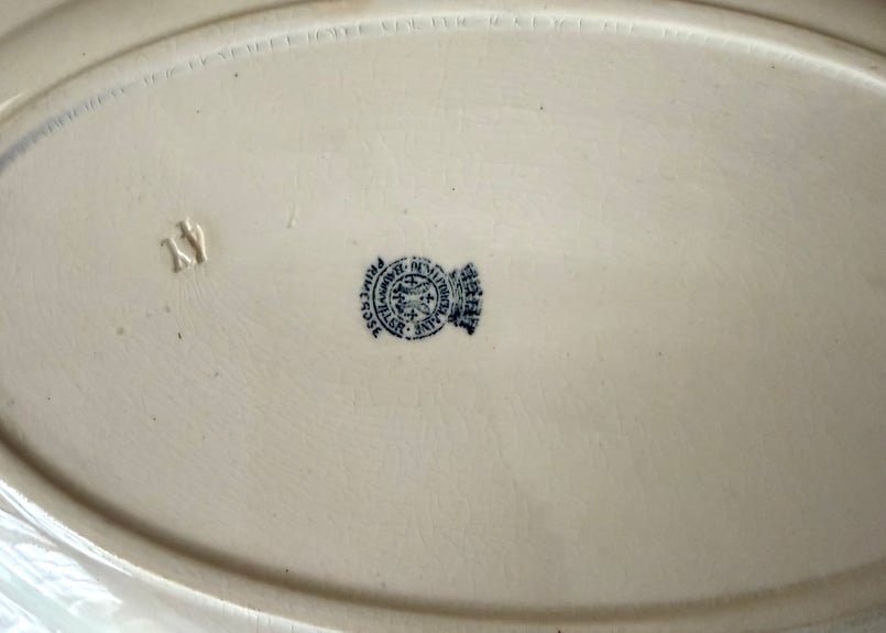 国内着払い発送】 ○アンティーク○オーバルプレート31cm