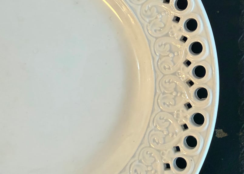 国内着払い発送】○アンティーク○パニエプレート21cm○クレイユエ