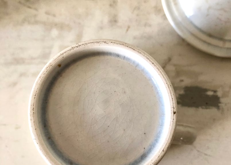 ○アンティーク○カップティザニエール○白○クレイユエモントロー