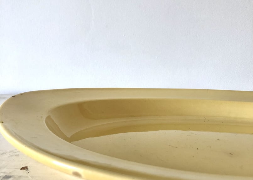 ○アンティーク○オーバルプレート○アプト○黄色 | Vintage Lover