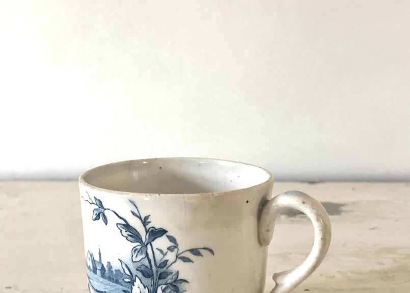 ○アンティーク○カフェカップ○GIEN／ジアン○鳥 | Vintage Lover