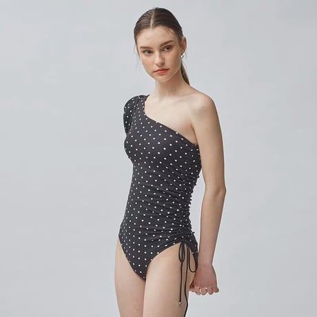 PUFF SLEEVE one shoulder Swimsuit♡