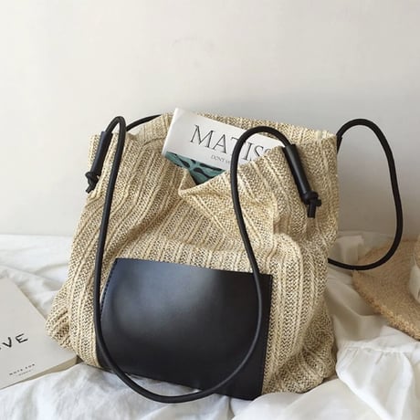 straw shoulder BAG ♡
