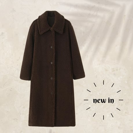 Soft teddy long coat♡